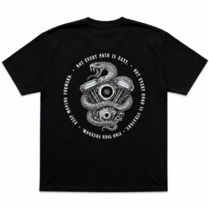 v twin serpent tee ブラック